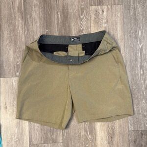 Hurley Tan Flat Front Shorts with Timeless Appeal